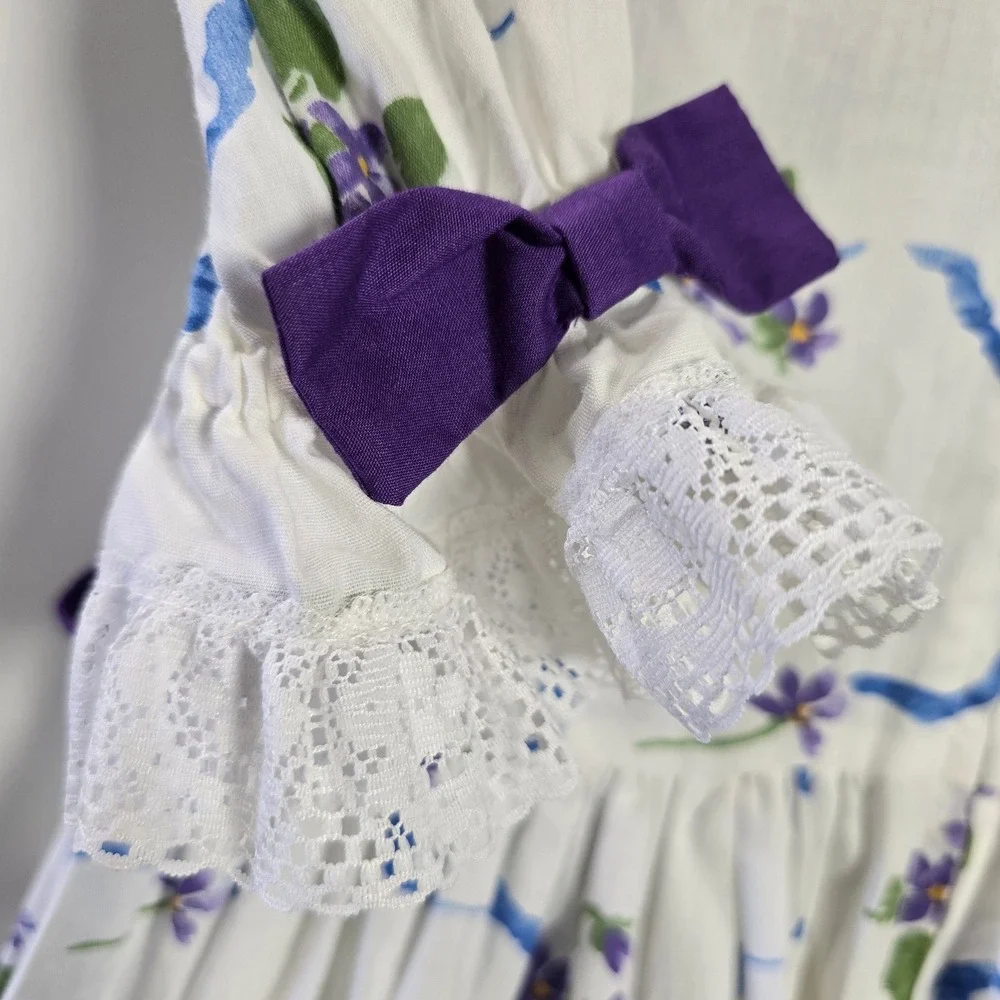 Daisy Kingdom Vintage Handmade Girls Dress Country Garden Bouquet Floral USA